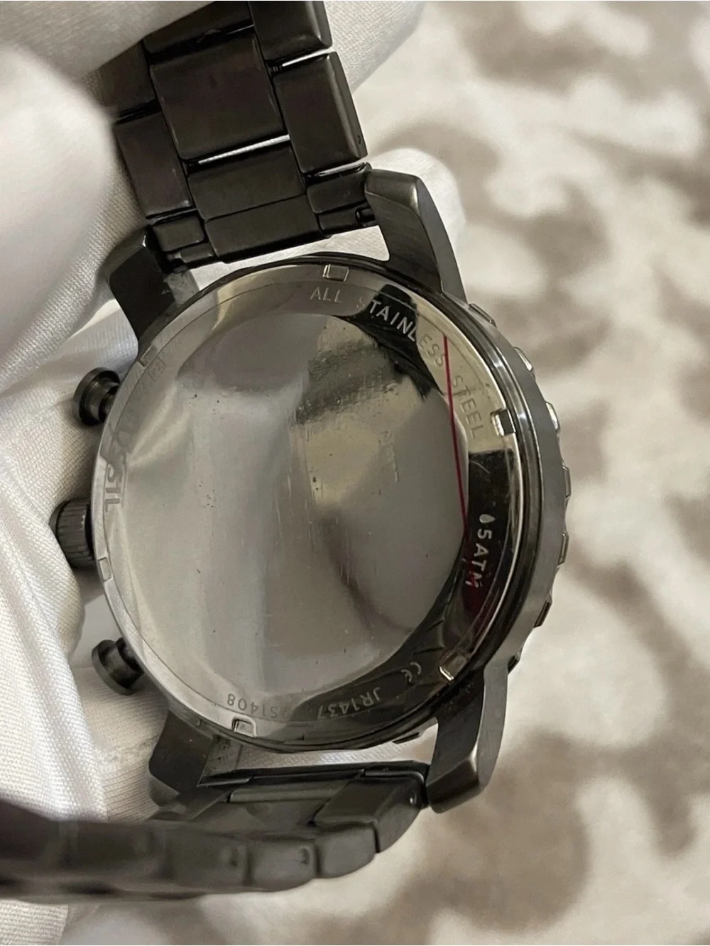 Fossil Nate Chronograph Smoke Quartz JR1437 Stainless Steel Watch